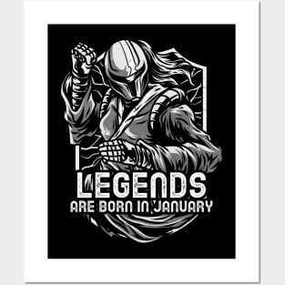 Legends Are Born In January Posters and Art